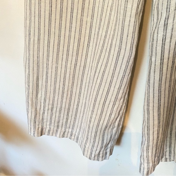 Chico's Wide Legged Linen Striped Pants size 1 - Picture 7 of 8